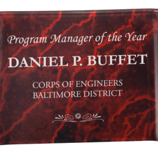 RED MARBLE ACRYLIC CRESCENT