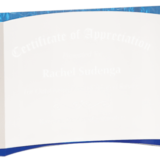 BLUE ACRYLIC CRESCENT