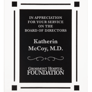 SOLID BLACK CLEAR-PLAQ