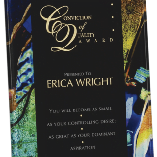 BLUE ACRYLIC ART PLAQUE