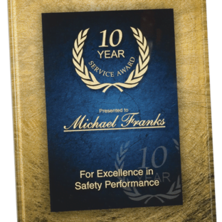 GOLD/BLUE ACRYLIC ART PLAQUE