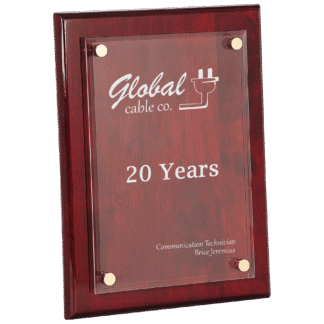 ROSEWOOD PIANO FINISH FLOATING ACRYLIC