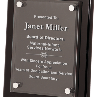 BLACK PIANO FINISH FLOATING ACRYLIC PLQ