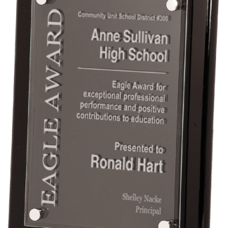 BLACK PIANO FINISH FLOATING ACRYLIC PLQ