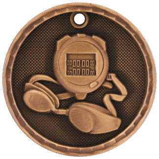 Swimming 3-D Medal-Bronze