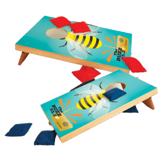 Full Color Wooden Mini Bag Toss Game with 8 Bags