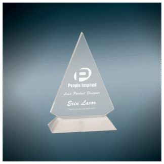 7" Clear Triangle Pop-In Acrylic with Black Base