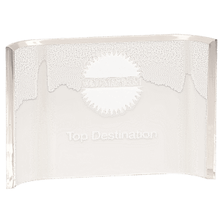 6" x 4" Clear Acrylic Crescent