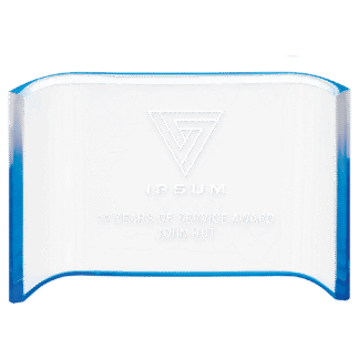 6" x 4" Blue Acrylic Crescent