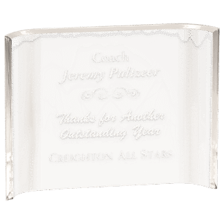 8" x 6" Clear Acrylic Crescent