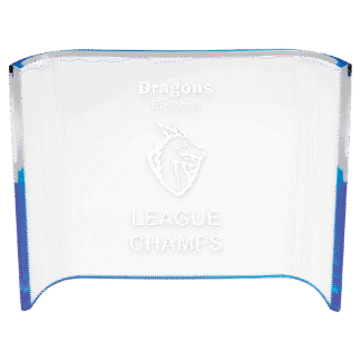 8" x 6" Blue Acrylic Crescent