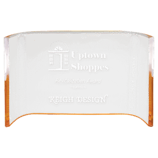 8" x 6" Gold Acrylic Crescent