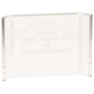 10" x 7" Clear Acrylic Crescent