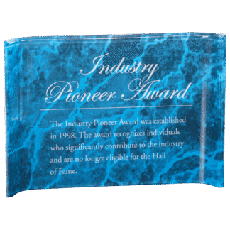 10" x 7" Blue Marble Acrylic Crescent