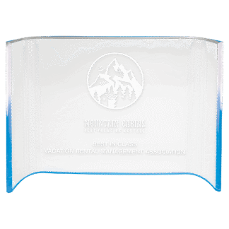 10" x 7" Blue Acrylic Crescent