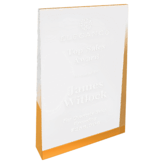 Large Gold Acrylic Wedge