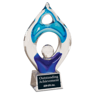 10 1/4" Winner Art Glass