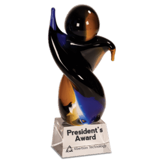 Diamond Twist Art Glass