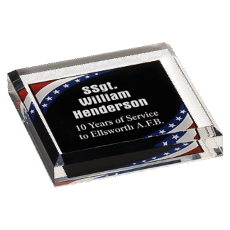 Stars & Stripes Acrylic Paperweight