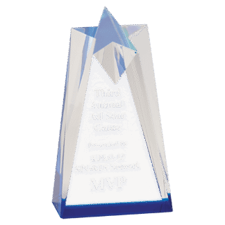 6" Blue Sculpted Star Acrylic