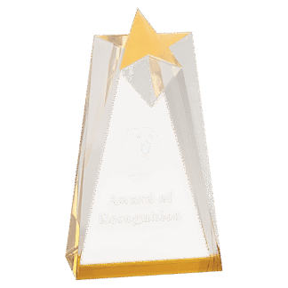 6" Gold Sculpted Star Acrylic