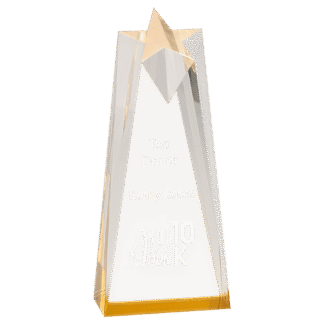 8" Gold Sculpted Star Acrylic