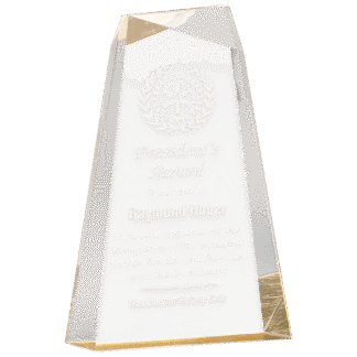 9"Gold Facet Wedge Acrylic