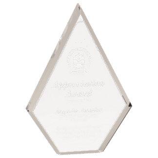 8" Clear Diamond Acrylic