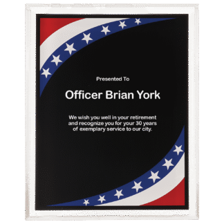 8" x 10" Stars & Stripes Border Acrylic Clear-Plaq