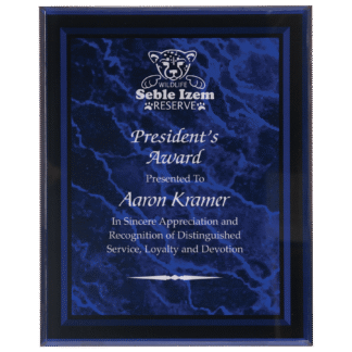 9" x 11" Purple Marble Border Acrylic Clear-Plaq