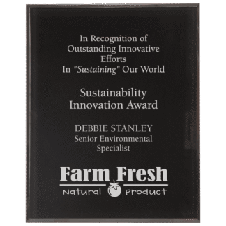 9" x 11" Solid Black Border Acrylic Clear-Plaq