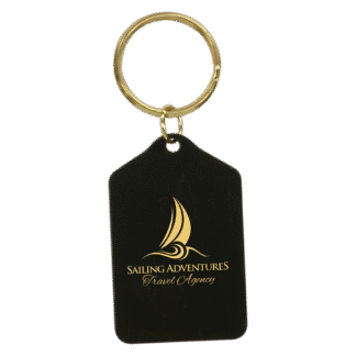 Black Brass Tablet Keychain