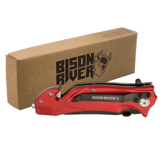 Bison River Red Anodized Aluminum Rescue Knife