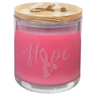 Peony Rose Glass Candle with Wood Lid