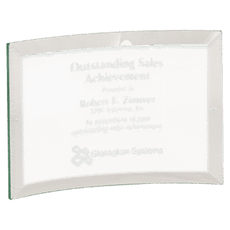 4" x 6" Bevel Glass Crescent