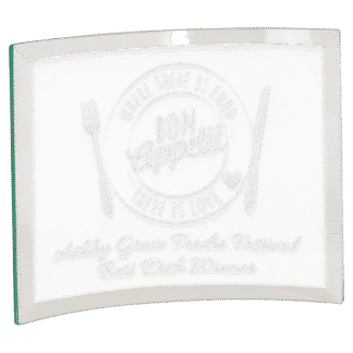 6" x 8" Bevel Glass Crescent