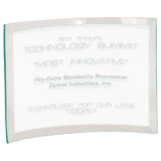 10" x 7" Beveled Jade Glass Crescent