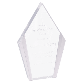 7 1/2" Silver Diamond Acrylic