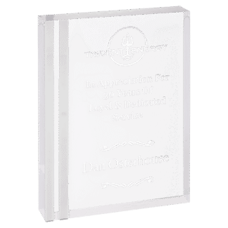 7" Silver Rectangle Acrylic