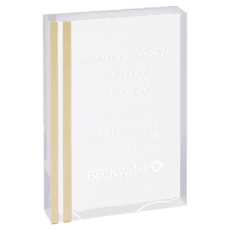 8" Gold Rectangle Acrylic