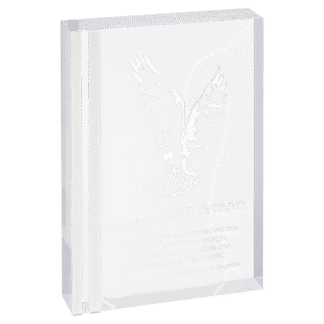 8" Silver Rectangle Acrylic