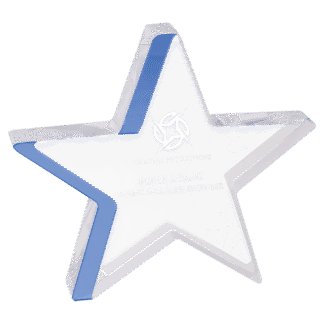 6" Blue Star Acrylic