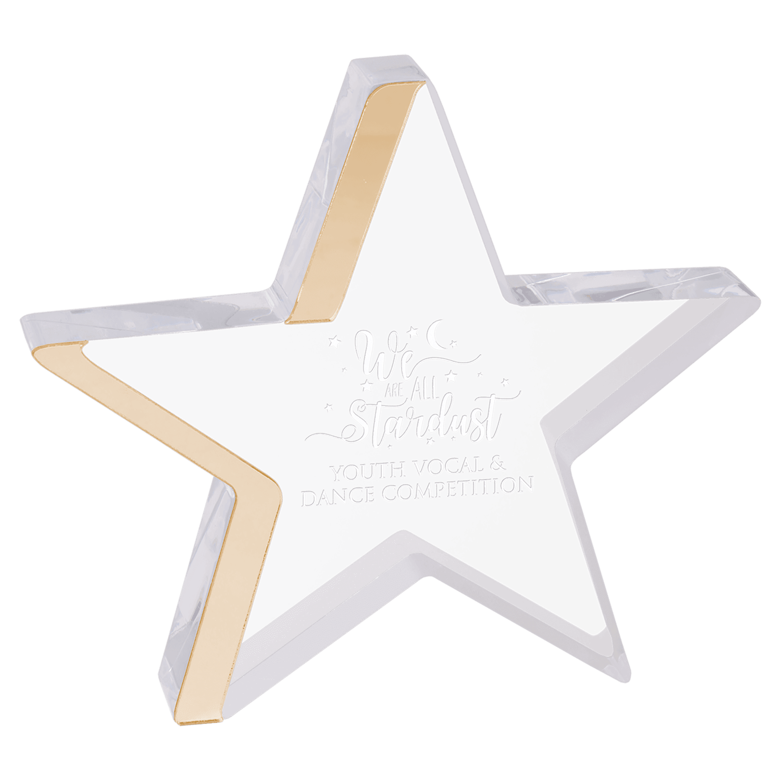 6" Gold Star Acrylic