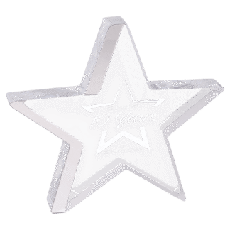 6" Silver Star Acrylic