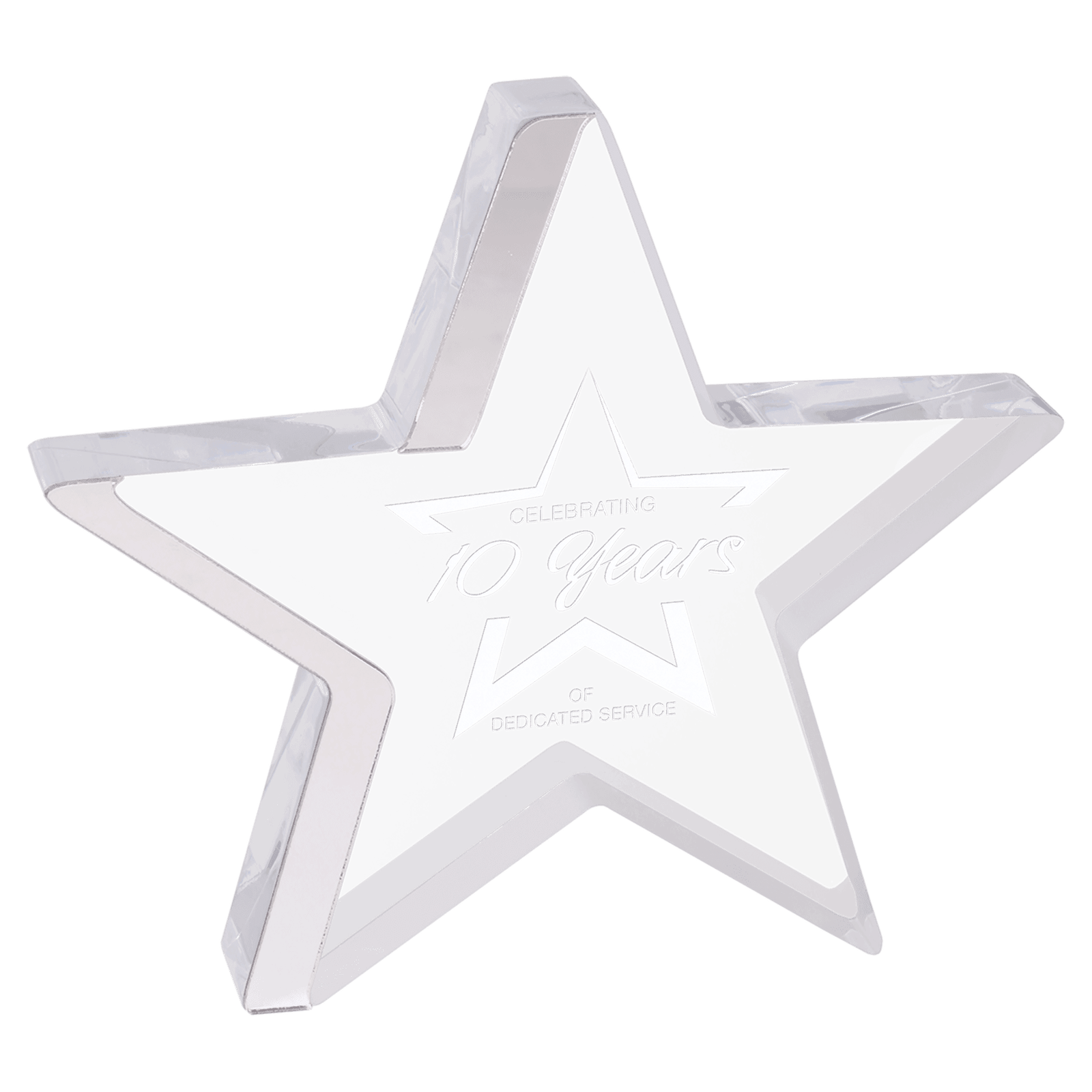 6" Silver Star Acrylic