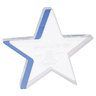 7" Blue Star Acrylic