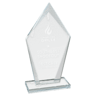 Medium Diamond Clear Glass Award