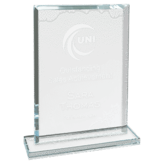 Small Rectangle Clear Glass Award