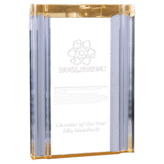 Large Gold Channel Acrylic