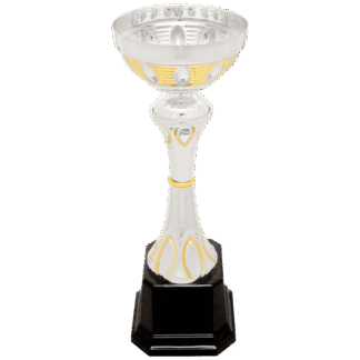 Silver/Gold Metal Cup-9 3/4"